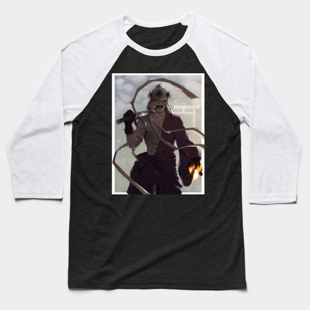 Makoto Shishio Baseball T-Shirt by DeyvidEndo182